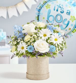 Welcome Baby Boy Bouquet Flower Bouquet