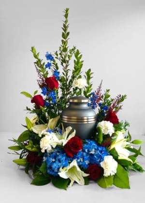 The Patriot Cremains Bouquet Flower Bouquet