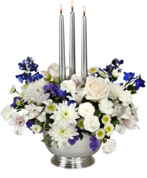 SILVER ELEGANCE CENTERPIECE Flower Bouquet