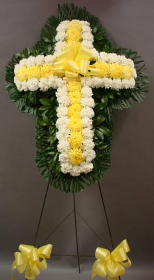 FUNERAL CROSS 03 Flower Bouquet