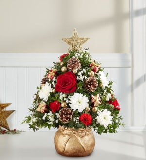 The Magic of Christmas Holiday Flower Tree Flower Bouquet