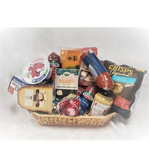 Gourmet Meat and Cheese Gift Basket Flower Bouquet