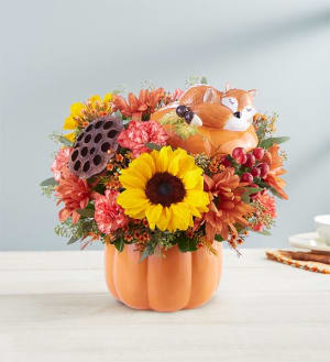 Pumpkin N' Posies™ Flower Arrangement Pumpkin N' Posies™ Flower Bouquet