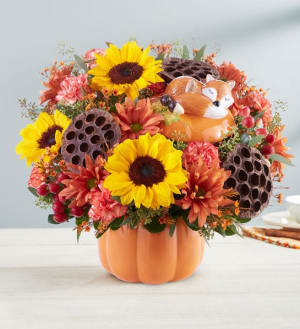 Pumpkin N' Posies™ Flower Arrangement Pumpkin N' Posies™ Flower Bouquet