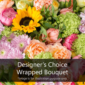 Designer's Choice Wrapped Bouquet Flower Bouquet