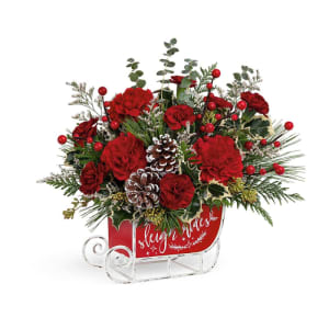 Vintage Sleigh Ride Bouquet Flower Bouquet