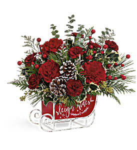 Vintage Sleigh Ride Bouquet Flower Bouquet