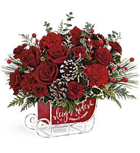 Vintage Sleigh Ride Bouquet Flower Bouquet