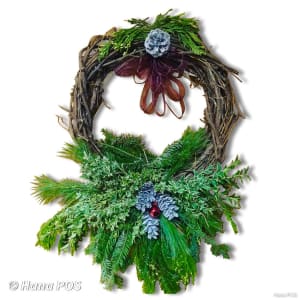 Winter Garden Wreath Flower Bouquet