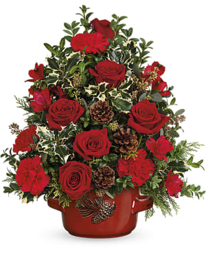 Teleflora's Holly & Pinecones Tree Bouquet Flower Bouquet