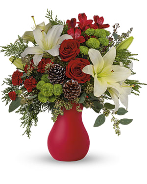 Teleflora's Yuletide Greetings Bouquet Flower Bouquet