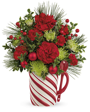 Send a Hug - Candy Cane Bouquet Flower Bouquet