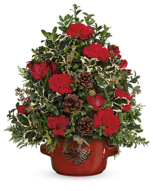 Teleflora's Holly & Pinecones Tree Bouquet Flower Bouquet