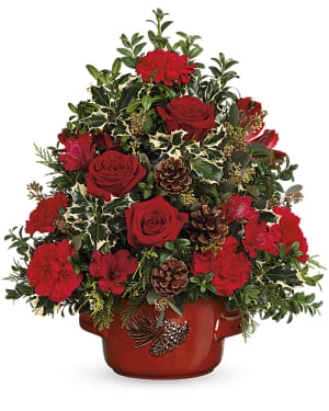 Teleflora's Holly & Pinecones Tree Bouquet Flower Arrangement Teleflora's Holly & Pinecones Tree Bouquet Flower Bouquet