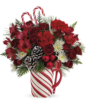 Teleflora's Send a Hug? Sweet Stripes Bouquet Flower Bouquet