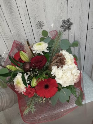 Holiday Handtied Flower Bouquet