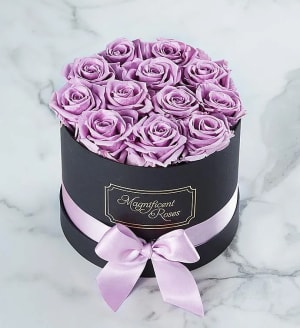 Magnificent Roses™ Preserved Lavender Roses
 Flower Bouquet