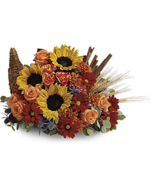 Classic Cornucopia Flower Bouquet