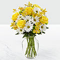 The Sunny Sentiments™ Bouquet by FTD® - VASE INCLUDED Flower Bouquet