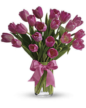 Precious Pink Tulips Flower Bouquet