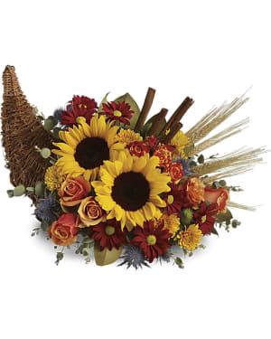 Classic Cornucopia Flower Bouquet