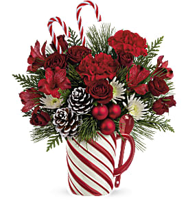 Teleflora's Send a Hug Sweet Stripes Bouquet Flower Bouquet