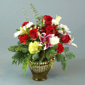 Joyful Christmas by Rathbone's Flair Flowers Flower Bouquet