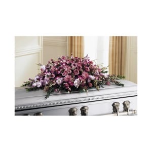 Lavender Loveliness Casket Spray Flower Bouquet