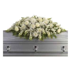 Peace & Purity Casket Cover Flower Bouquet