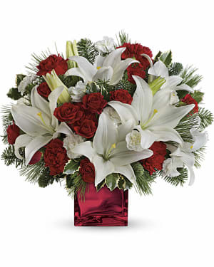 Caroling In The Snow by Teleflora Flower Bouquet