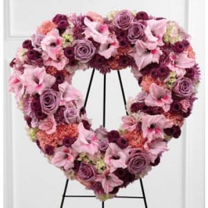 Lavender & Purple Open Heart Flower Bouquet