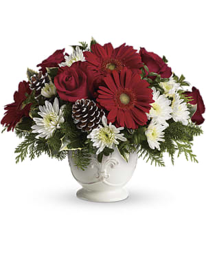 Simply Merry Centerpiece Flower Bouquet