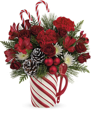 Teleflora's Send a Hug? Sweet Stripes Bouquet Flower Bouquet