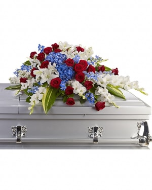 Distinguished Service Casket Spray Flower Bouquet