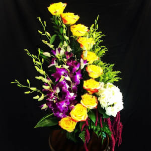 Floral Tower of Orchids and Roses ! Flower Bouquet