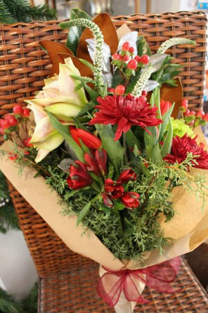Ruby Red Cheer Flower Bouquet