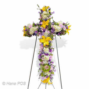 Bright Love Cross Flower Bouquet