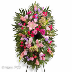 Kind & Loving Standing Casket Spray Moon409 Flower Bouquet