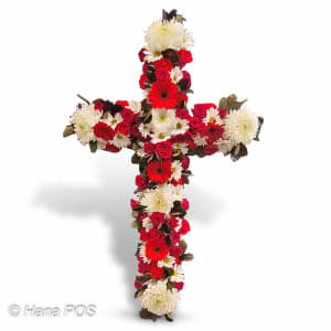 Red and White Cross Moon445 Flower Bouquet