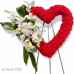 RED OPEN HEART Flower Bouquet