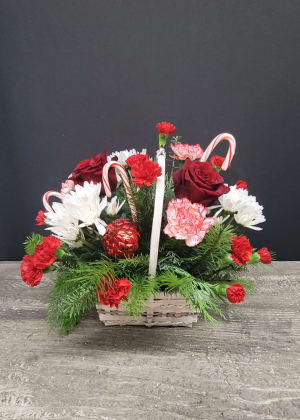 Candy Cane Lane Flower Bouquet