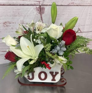 Sleigh This Flower Bouquet