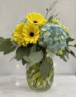 Cool Blue Flower Bouquet