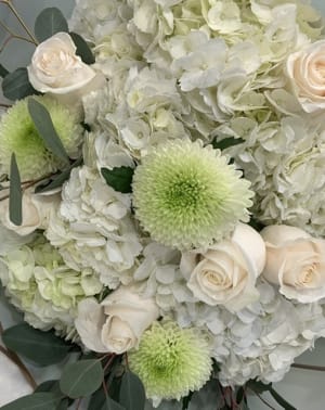 Hydrangeas & Roses Bouquet (No Vase) Flower Bouquet