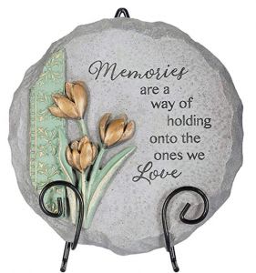 Memories Plaque with Easel Flower Bouquet