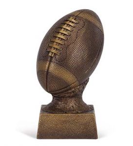 Bronze Football on Stand Flower Bouquet