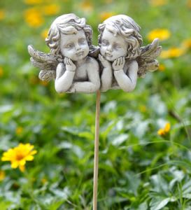 Double Cherub Pick Flower Bouquet