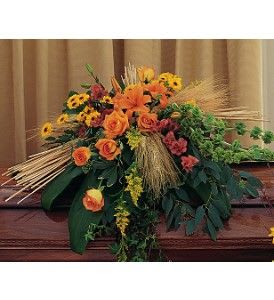 Autumn Faith Casket Spray Flower Bouquet