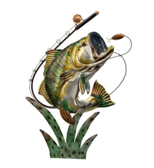 Fishing Memorial Wall Plaque Flower Bouquet