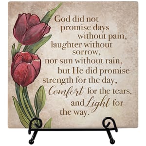 Comfort and Light Easel Plaque Flower Bouquet